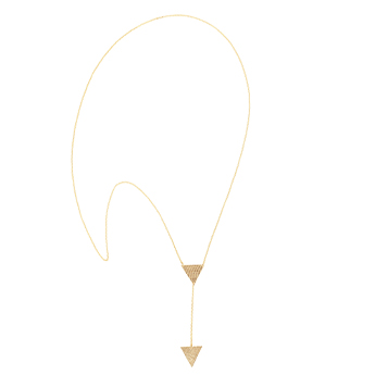 ダブル トライアングル チェーン ネックレス