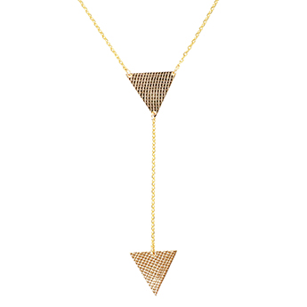 ダブル トライアングル チェーン ネックレス