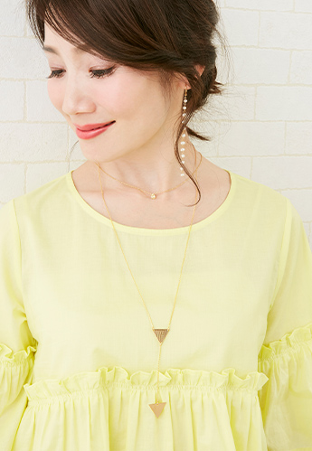 ダブル トライアングル チェーン ネックレス