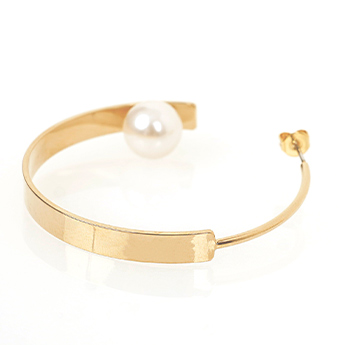  ポイント パール フープ ピアス