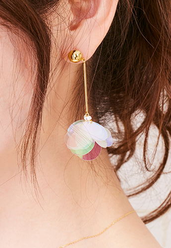 スパンコール ピアス イヤリング