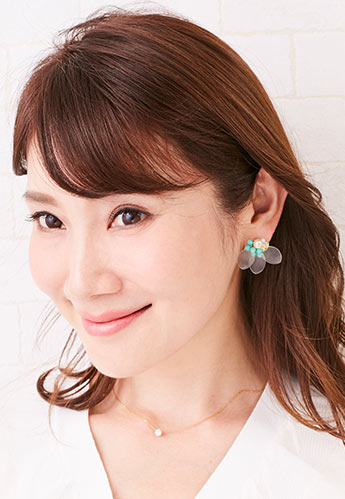 ターコイズ クリア ピアス イヤリング