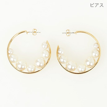 ムーン パール ピアス イヤリング