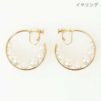 ムーン パール ピアス イヤリング