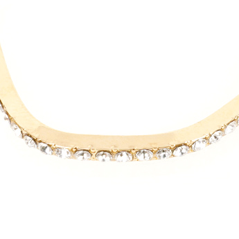 クリスタル カーブ フープ ピアス