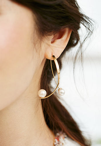 クロッシング パール ピアス