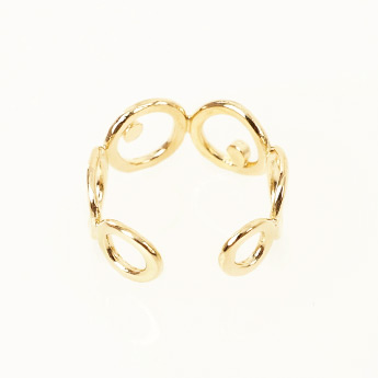 チェーン クリスタル リング