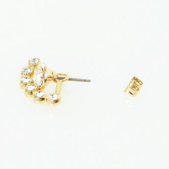 クリスタル フローラル ピアス