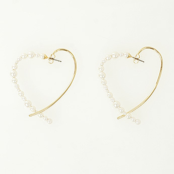 クリスタル フローラル ピアス