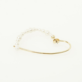 クリスタル フローラル ピアス