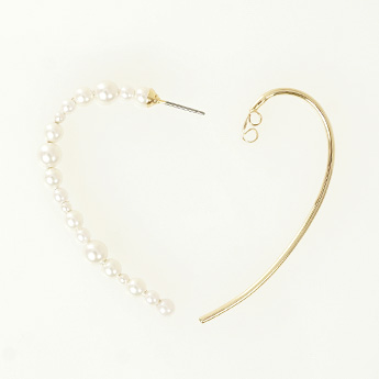 クリスタル フローラル ピアス