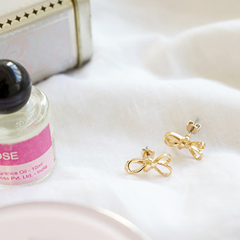 リボン ピアス イヤリング