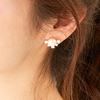 ミルキー パール ピアス イヤリング