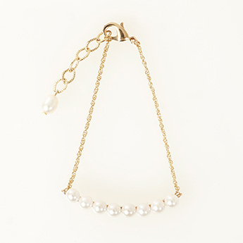 ライン パール チェーン ブレスレット