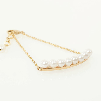 ライン パール チェーン ブレスレット