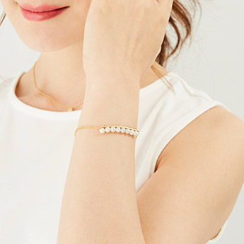 ライン パール チェーン ブレスレット