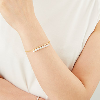 ライン パール チェーン ブレスレット