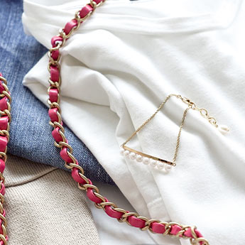 ライン パール チェーン ブレスレット