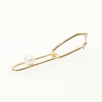 ダブル フープ ムーン ピアス