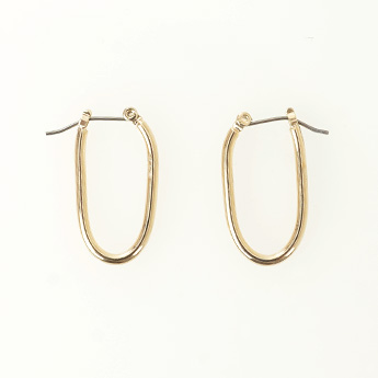 ダブル フープ ムーン ピアス