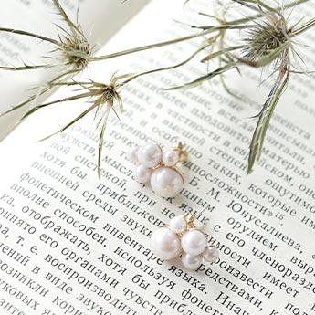 バブル パール ピアス イヤリング