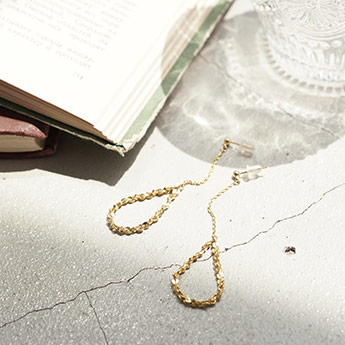 チェーン ドロップ ピアス イヤリング