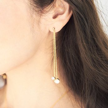 スイング チェーン ピアス イヤリング