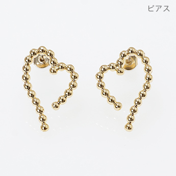ハート スタッズ ピアス イヤリング
