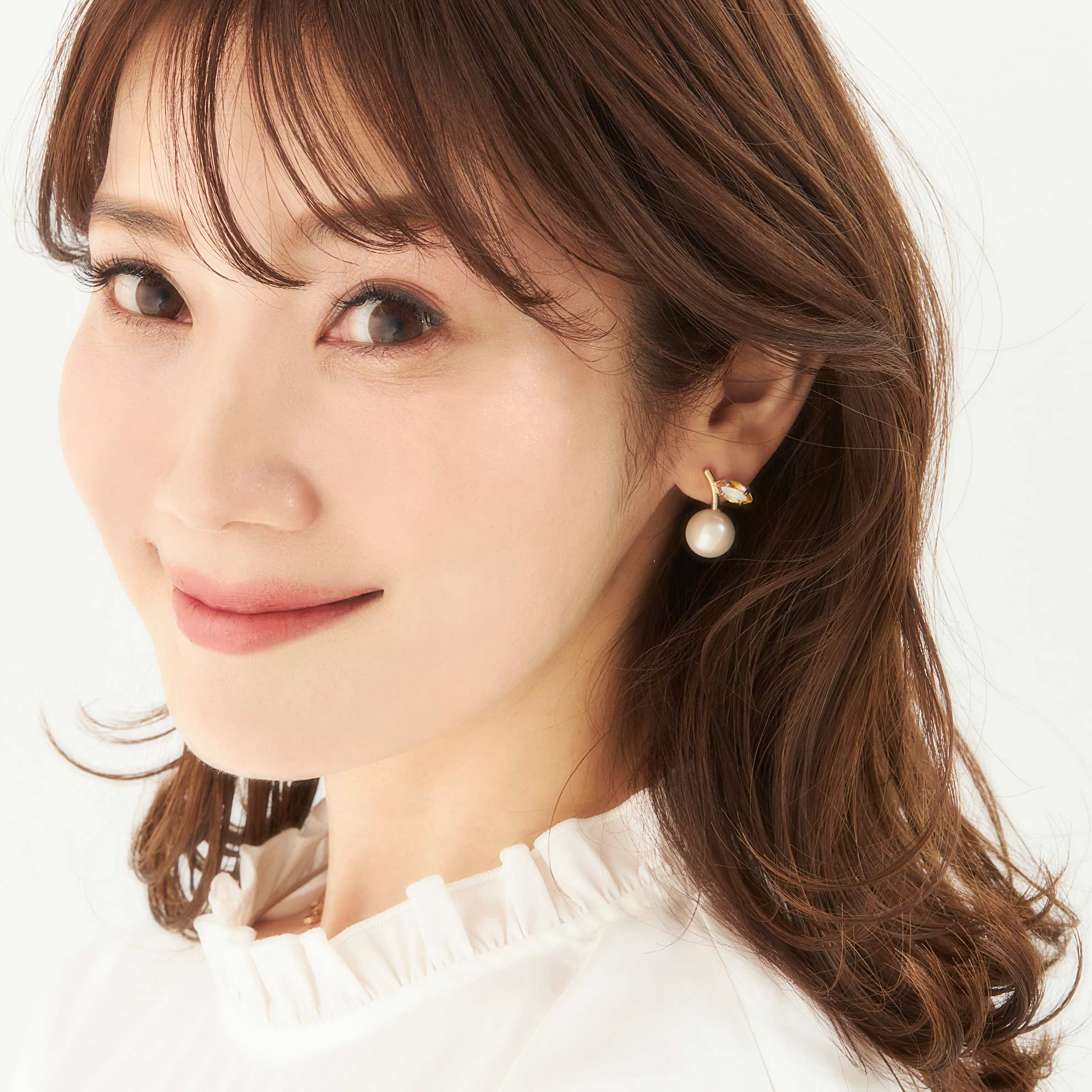 オーロライエロー ポム ポム ピアス イヤリング