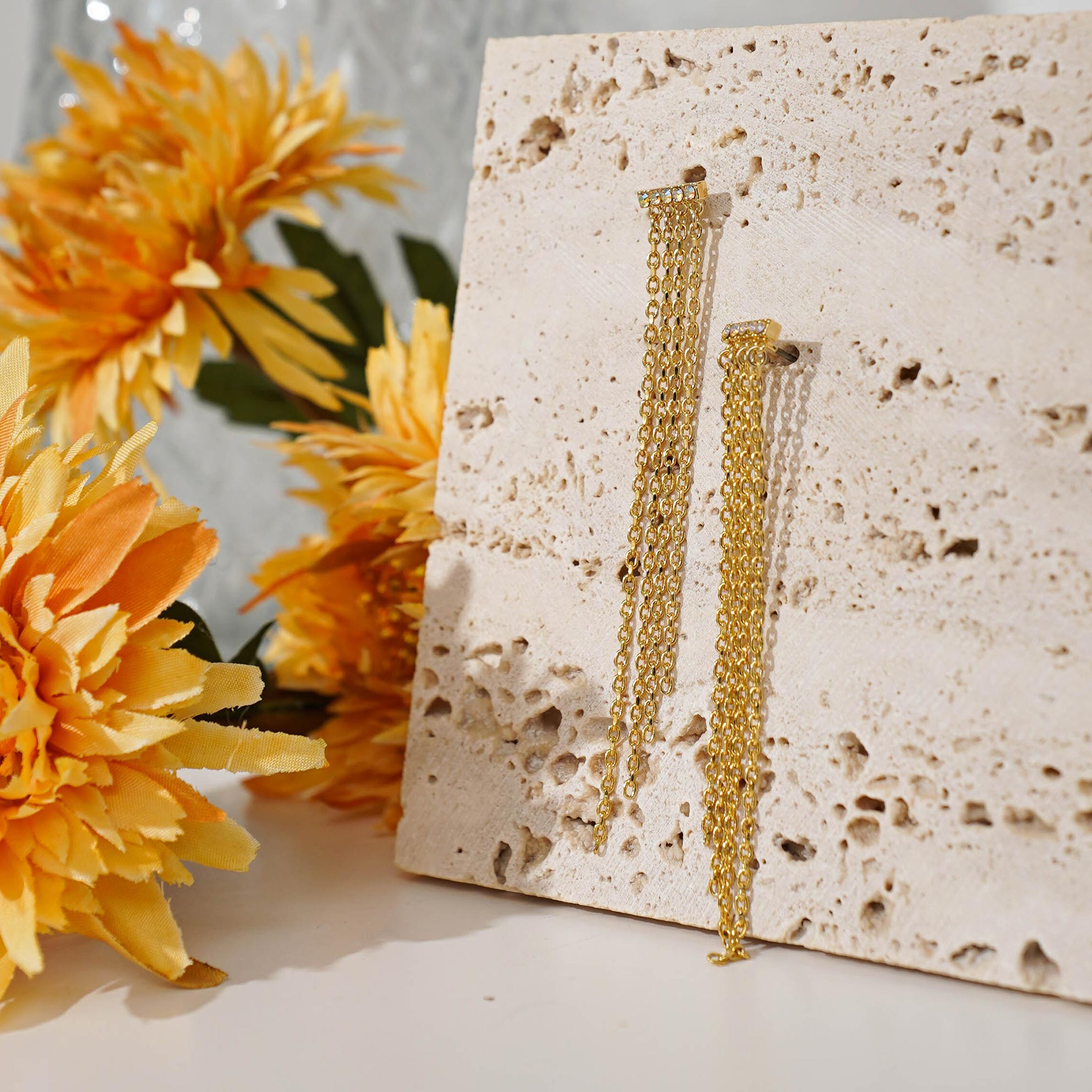 ロング チェーン ピアス イヤリング