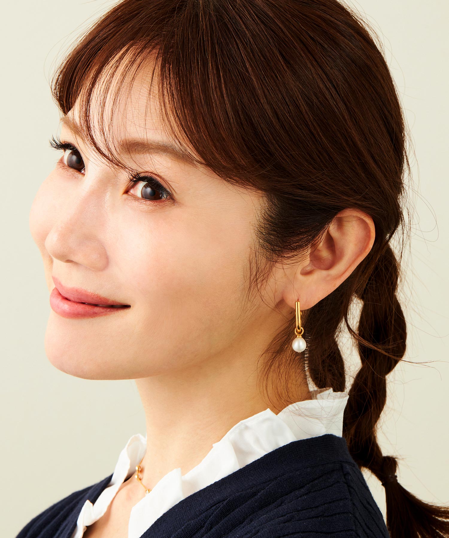シンプル ドロップ ピアス