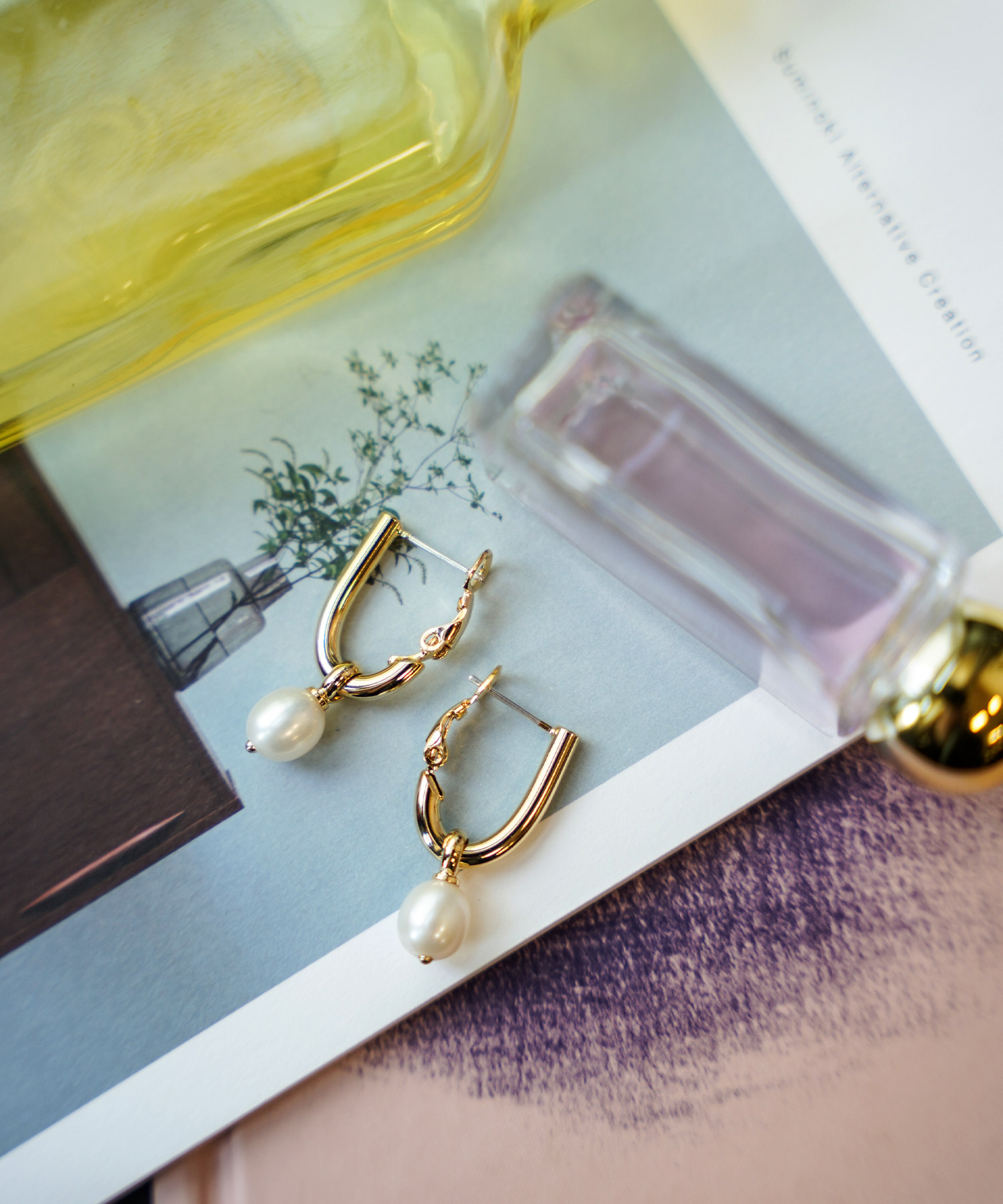 シンプル ドロップ ピアス