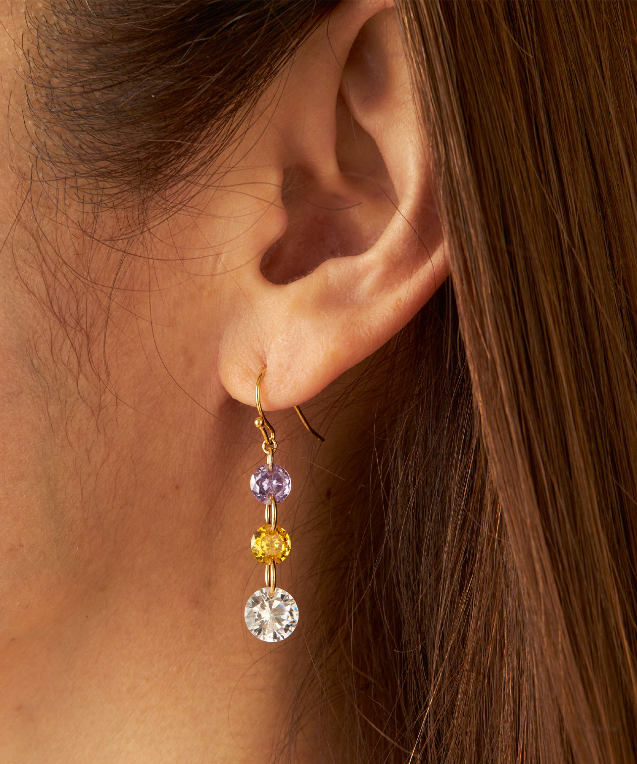 パステル クリスタル ピアス イヤリング