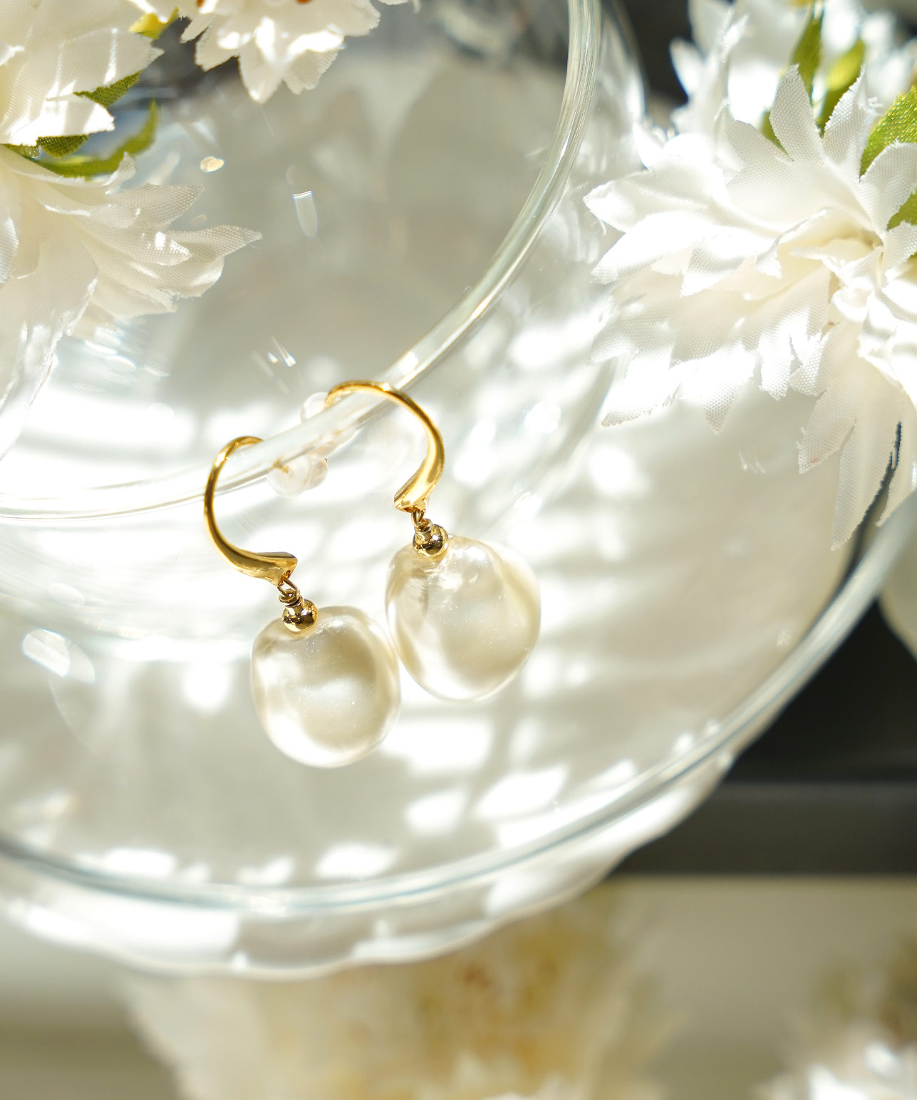 メルティング パール ピアス イヤリング