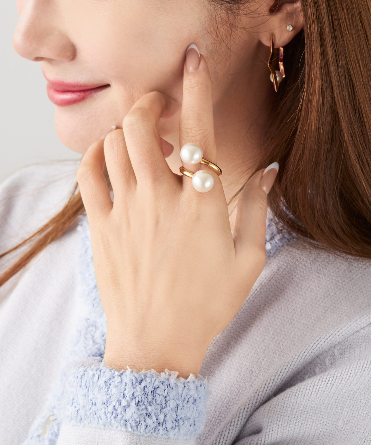 ツイスト ボリューム パール リング Twist Volume Pearl Ring