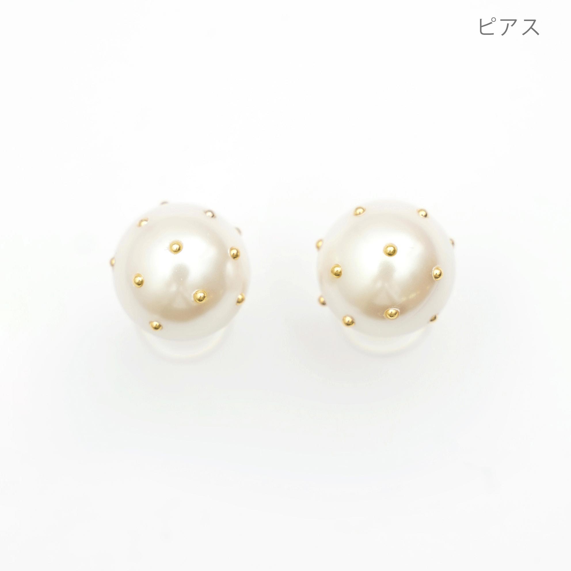 ドット パール ピアス イヤリング