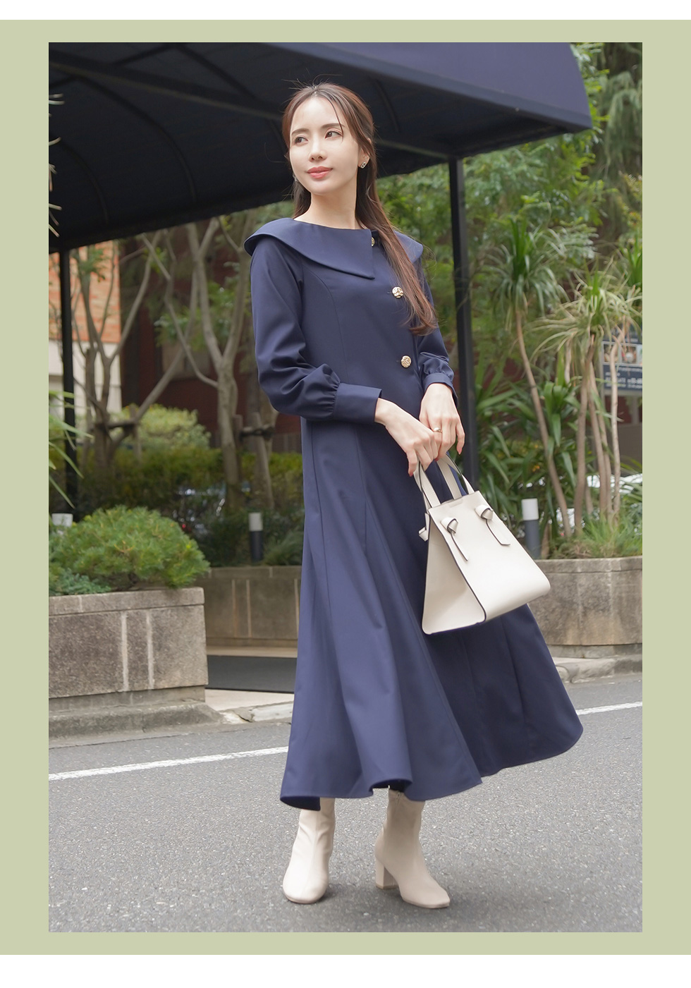 アソートボタン シャツ ワンピース lieulien×Chika