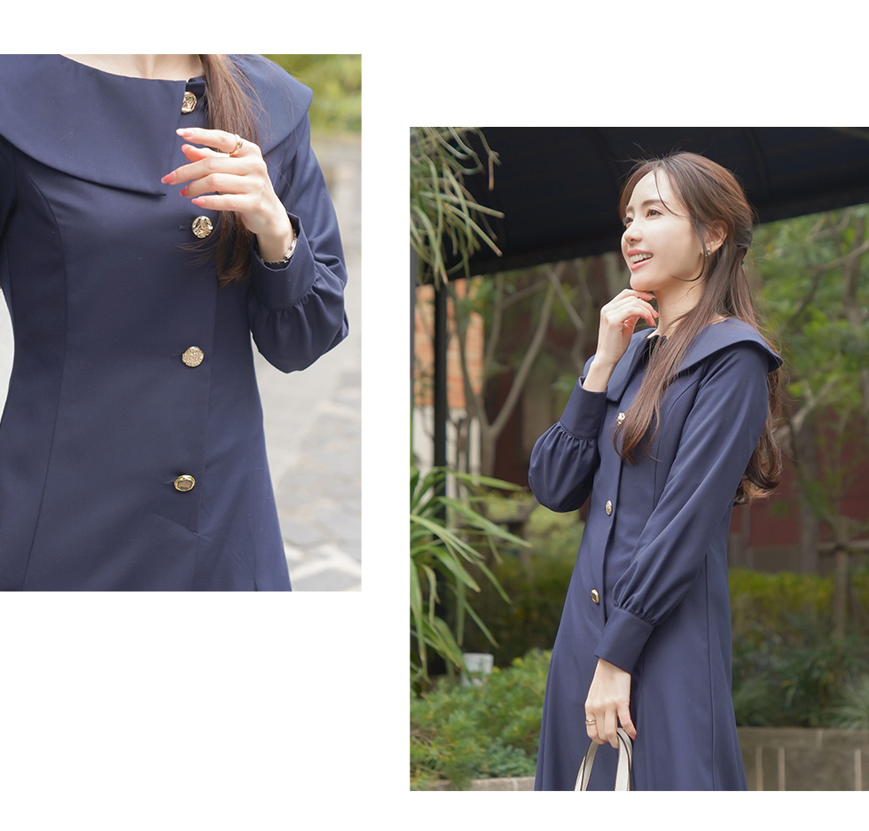 アソートボタン シャツ ワンピース lieulien×Chika