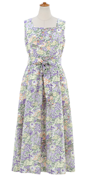 水彩花柄 ワンピース 千葉由佳 and Cherim