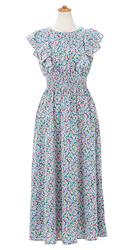 花柄プリント ラッフルフリル ワンピース Prima Scherrer