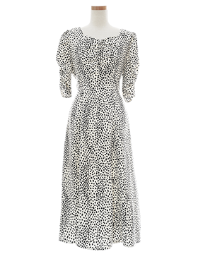 アソートパターン フロントギャザー バックレースアップ ワンピース le reve vaniller