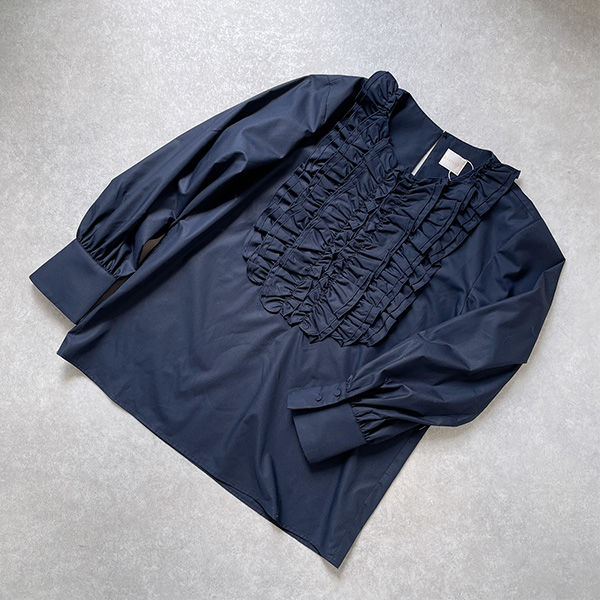 フロントフリル ボリューム袖 ブラウス Liala×PG