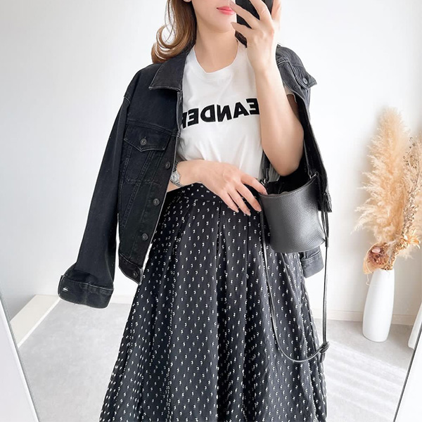 フリンジ ドット バルーン スカート Liala×PG