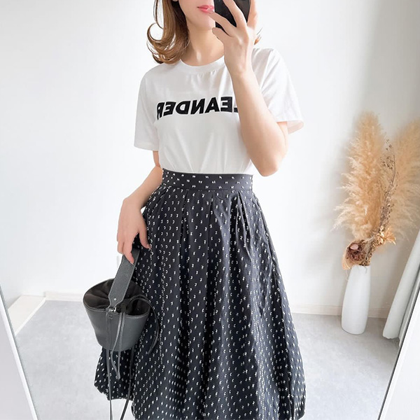 フリンジ ドット バルーン スカート Liala×PG