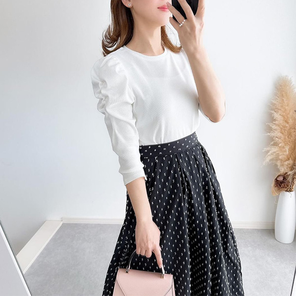 フリンジ ドット バルーン スカート Liala×PG