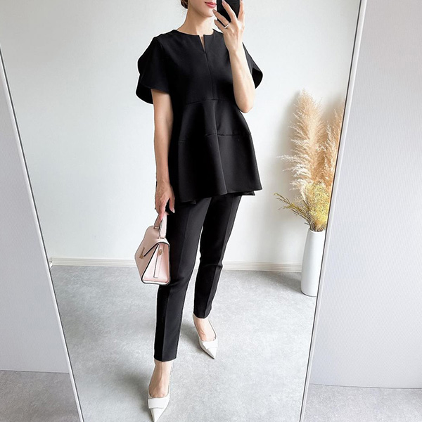 チューリップ スリーブ ブラウス 半袖 Liala×PG