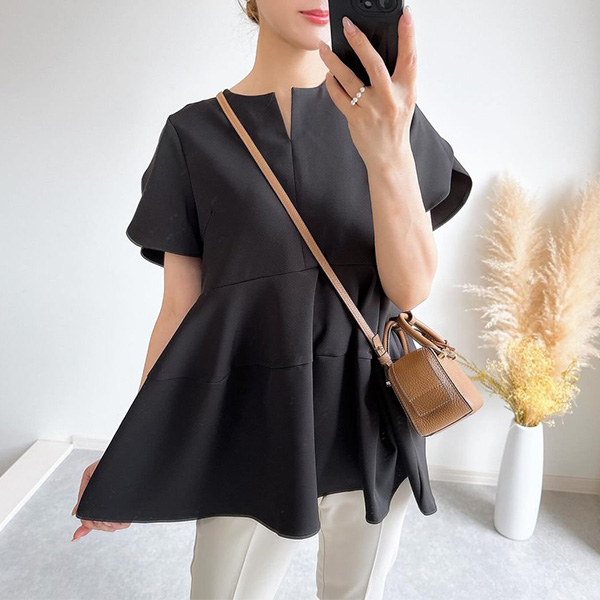 チューリップ スリーブ ブラウス 半袖 Liala×PG