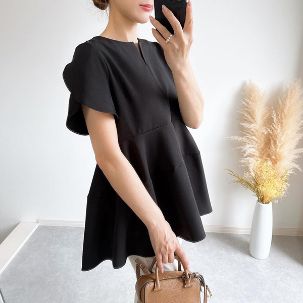 チューリップ スリーブ ブラウス 半袖 Liala×PG