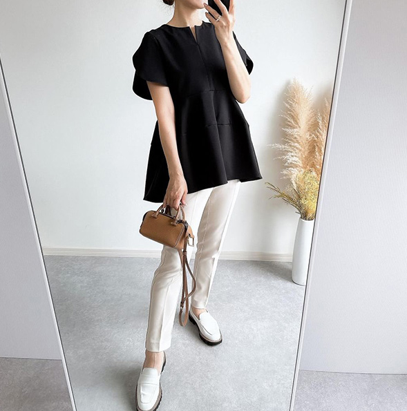 チューリップ スリーブ ブラウス 半袖 Liala×PG