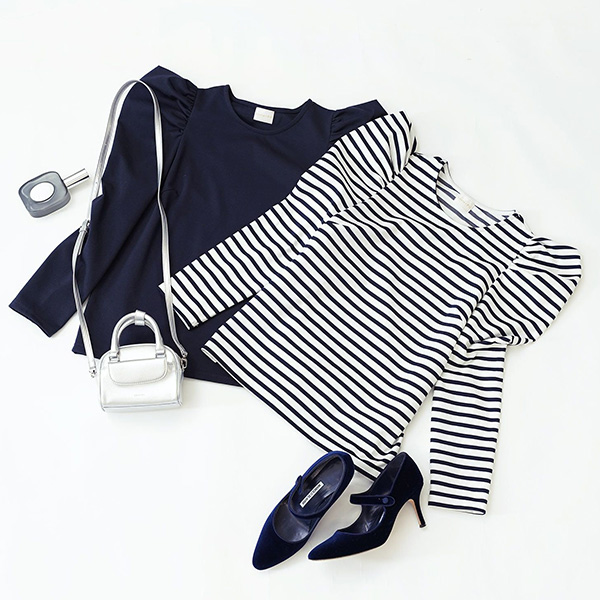 猫耳風スリーブ カットソー 8分袖 Liala×PG